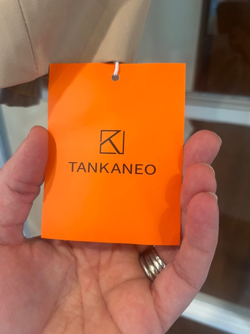 Cropped Double-Breasted Trench Coat - Taupe - Picture 2 of 4